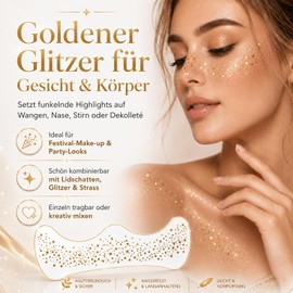 Glitter Freckles Tattoo Gold, Temporary Tattoos for Fake Freckles