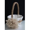 Rustic Wedding Decor, Flower Girl Basket and Ring Bearer Pillow