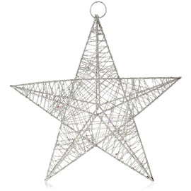 com-four® Decorative Christmas Star, Christmas Star Decoration for Hanging, Metal Christmas Star with Sequins, Decorative Hanger