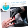 Healvian 4 Sets Nail Holder False Nail Tip Practice Stand