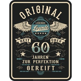 RAHMENLOS Decorative Tin Sign Gift For 60th Birthday