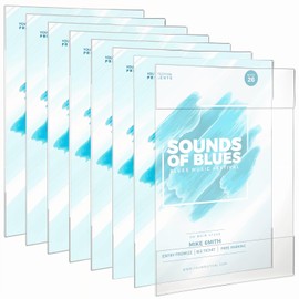 COMNICO 8 Pack 8.5x11 Clear Acrylic Sign Holder with Double Sided Adhesive Tape, Wall Mount Sign Photo Menu Flyer Memo Document Display Holders for Office Home Hotel Restaurant Business Store