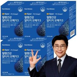 Nutribiome Blood Circulation Health rTG Altige Omega 3 EPA & DHA Contains Vitamin A D E, 30 Tablets, 5 Pieces / 뉴트리바이옴 혈행건강 rTG알티지 오메가3 EPA & DHA 함유유지 비타민 A D E, 30정, 5개
