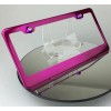 MotorVehicleParts Hot Pink Stainless Steel License Plate Frame w/ Aluminum
