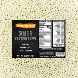 Smart for Life - Whey Protein Puffs - High Protein Zero Sugar Whey Protein Isolate Puffs 3LB - 18 Grams Protein Snacks Bulk - Non-GMO, Gluten-Free - 3 Pound Box - 53 Serving…