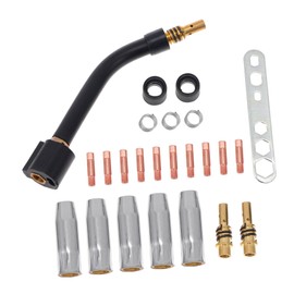 SHINEOFI 24pcs Welding Kit for Mig Welder Durable Nozzles Contacts Tips Holders Excellent Thermal Conductivity Safe Use