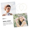 2pcs Double Crown Headband Bridal Wedding Headdress Headpiece Bride Prom