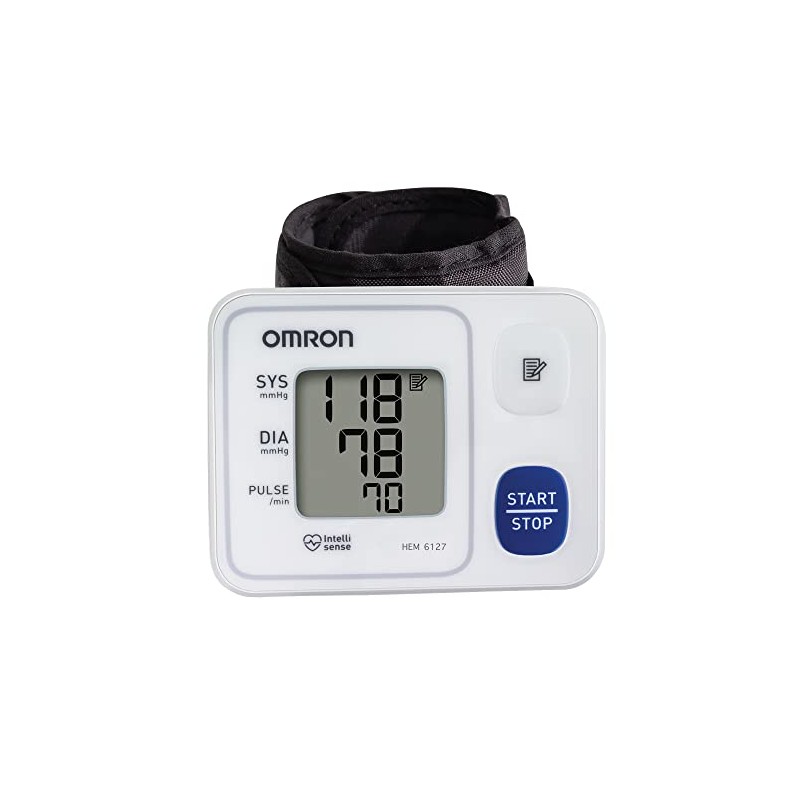 OMRON Baumanómetro automático de muñeca HEM-6127 compatible con OMRON connect