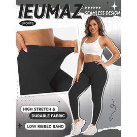 Ieumaz Scrunch Butt Lifting Leggings for Women Impact Gym Seamless Workout Leggings Mid Low Waist Tummy Control Yoga Pants