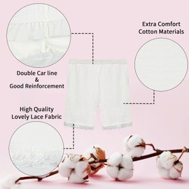 GENTABY Mädchen Shorts Unterhose Schwarz Radlerhose Weiß Rosa Sport Tanz Fahrrad Strand Shorts Baby 6 Farbe Kinder Weiche Sicherheitskleid Höschen 6er Pack für 6-8 Jahre Mädchen