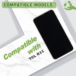 [with Frame] SWARK New LCD Touch Screen Digitizer Assembly for TCL K11 Touch Screen Digitizer Assembly Replacement with Upgraded Repair Tools Kit-Black