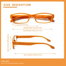 JOSCHOO Reading Glasses for Women 6 Pack Blue Light Blocking Glasses with Comfort Spring Hinge for Men and Womens Readers (6 Mix Clour-5, 2.25, x)