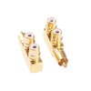RFaha 2pcs RCA Male to Dual RCA Female Connector Adapter
