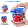 Freezer Storage Containers, [6 Pack-16 Oz] Airtight Plastic Food Storage