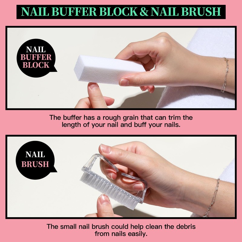 FANDAMEI Buffer for Nails, Buffer for Gel Nails, Manicure Set,
