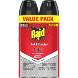 Raid® Ant & Roach Killer 26, Fragrance-Free Bug Spray, 17.5 fl. oz. 2 count. New