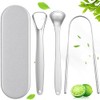 Jasinber Set de 3 Cepillo de Lengua de Acero Inoxidable