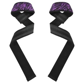 Correas de levantamiento de pesas personalizadas para animales, color morado, negro, de 26 pulgadas, antideslizantes, personalizables, para levantamiento de pesas, culturismo, levantamiento de