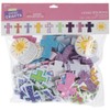 Cross Foam Glitter Stickers for Easter Crafts, Scrapbooking, and More
