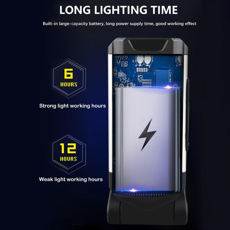 Folded Work Lights Aluminium Alloy USB Charging Magnetic COB Inspection