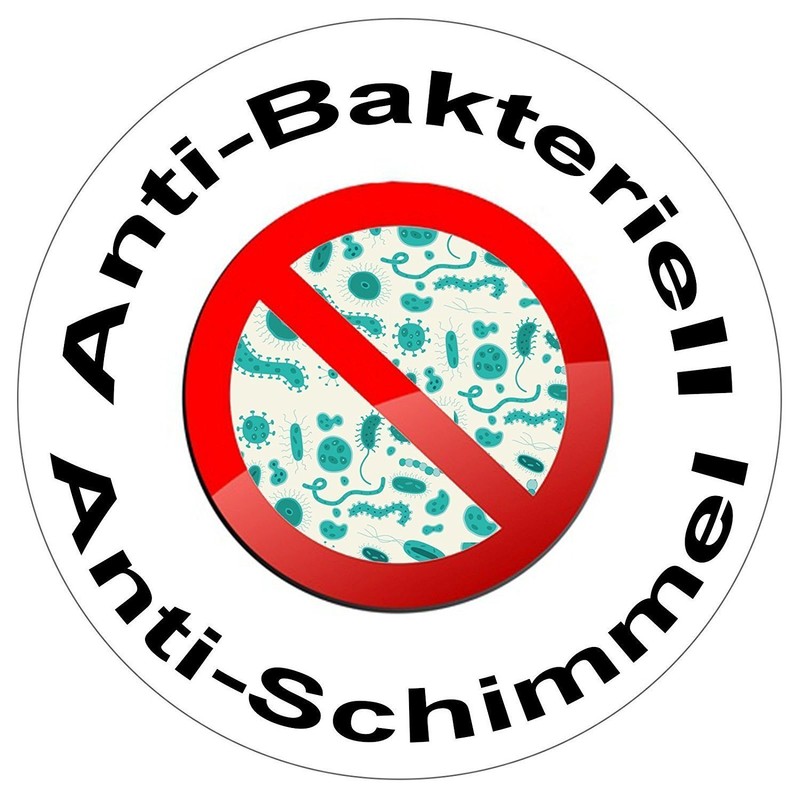 MSV Anti-Schimmel Duschvorhang - Anti-Bakteriell, waschbar, wasserdicht, mit 12 Duschvorhangringen