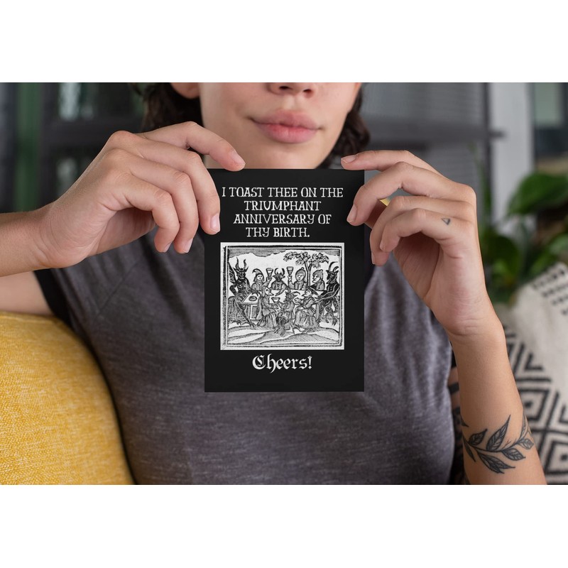 Fun Medieval Birthday Card for Women & Men/Gothic Birthday Card