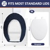 Microfiber Elongated Toilet Seat Cover 19.5"x 15" Machine Washable