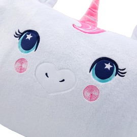Saint Eve Kids Pillow Pals Fuzzy Pillow Cases, Cute Animal Friends Soft Pillow Covers for Kids Beds and Nap Time - Pinky The Unicorn