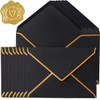30 Pack Thick 4x6 Envelopes with Gold Border, A4 Thick