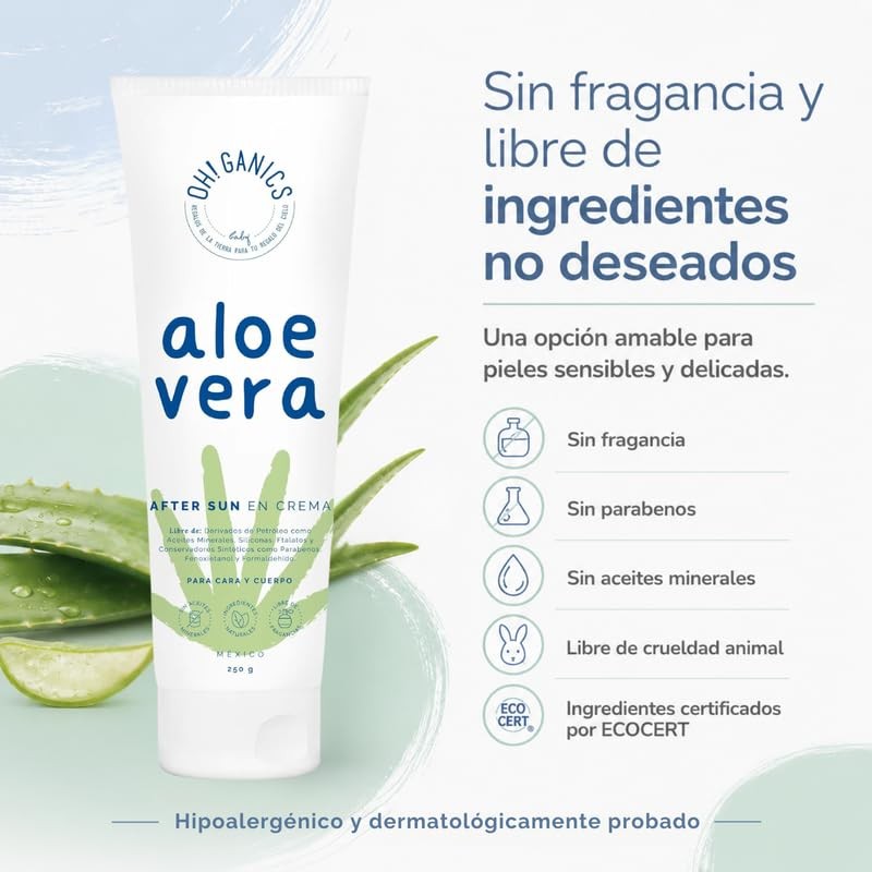 Ganics After Sun Aloe Vera Refrescante Crema Calma Regenera Hidrata
