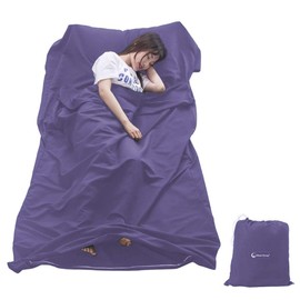 CYCLETRACK Inner Sheets, Sleeping Sheet, Sleeping Bag, Envelope Type, Lightweight, 82.7 x 45.3 inches (210 x 115 cm), Comfortable to the Touch, For Travel, Trains, Hotels, Sleeping in Cars, Camping,