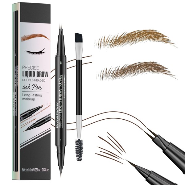 Eyebrow Pencil, 2-in-1 Double-ended Eye Brow Pen, Microblading Eyebrow Pen