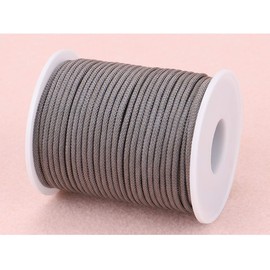 McFanBe Braided Nylon Twine Cord Thread String for Necklace Bracelet Jewelry Making Crafting Accessories (2mm-98feet, Gray)