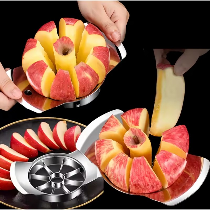 Stainless Steel Apple Slicer & Fruit Corer - Easy-to-Use Kitchen