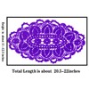 SUNONE11HKA 21 Inch Length Oval Lace Crochet Flowers Doilies Tablecloth