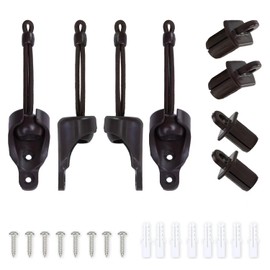 Sun Shade Parts Bungee Kit and End Cap,Weather Resistance,for Coolaroo Exterior Roller Shade,Outdoor Blinds,Roller Shades(Bungee 2 Set, Brown)