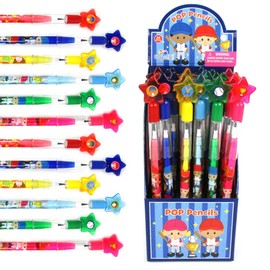 TINYMILLS 24 Pcs Baseball Stackable Push Pencil Assortment with Eraser for Party Favors Goodie Bag Stuffers Sports Baseball Team Party
