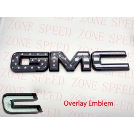 Auto GMC 2021-2023 GMC YUKON YUKON XL Front Rear Tailgate Black Flag OVERLAY Emblem