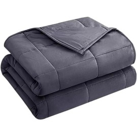 yescool Weighted Blanket for Adults (15 lbs, 60" x 80", Grey) Cooling Heavy B...