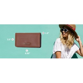 Nautica Seaside Slim Womens Wallet RFID Blocking Credit Card Holder, Coin Purse, Checkbook Organizer Clutch, Small Vegan Leather Wallet for Travel, Indigo