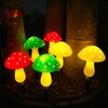 6PCS Solar Mushroom String Lights IP65 Waterproof LED Outdoor Mushroom
