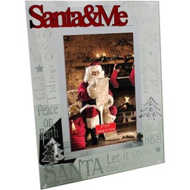 Santa And Me Picture Glass Christmas Photo Frame New Xmas Gift