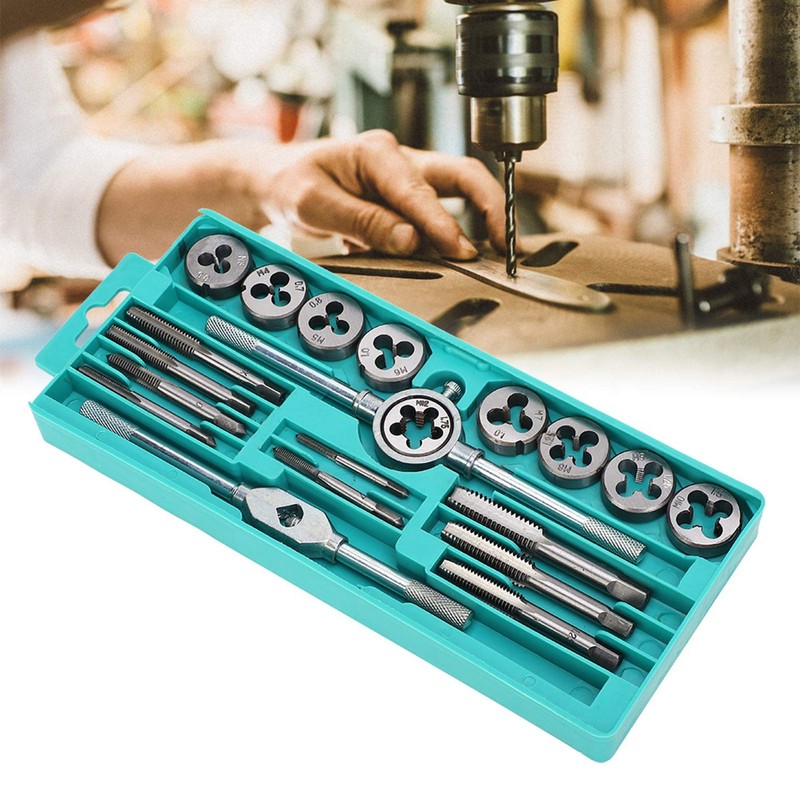Tap Die Set, 20pcs Tap and Drill Set Metric Master