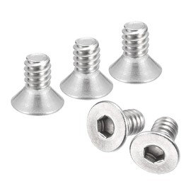 QUARKZMAN #10-24x3/8 Inch Flat Countersunk Socket Cap Screws 25 Pieces 304 Stainless Steel Hexagonal Socket Flat Head Screws Full Thread Countersunk Bolts