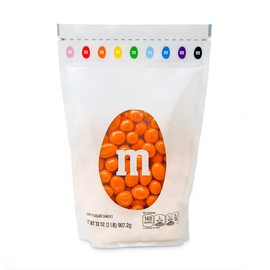 M&M'S WORLD Orange Peanut M&M’s chocolate candy 2 lb bag – bright snack for birthdays, buffets, celebrations, desserts, gifts, gatherings, or cheerful table display