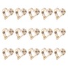 MECCANIXITY 15 Pcs 3D Heart Light Gold Nail Rhinestones 12x13mm