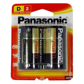 Panasonic Alkaline Plus Batteries, D Size, Pack of 2 Count Batteries