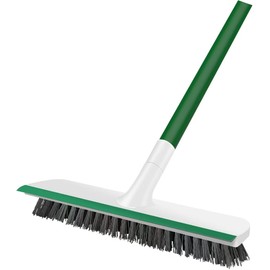 Floor Scrub Brush, 51" Long Handle Scrub Brushes for Cleaning 2 in 1 Heavy Duty Deck Brush Stiff Bristle Tile Floor Scrubber for Shower Bathroom Garage Kitchen Wall Tub and Swimming Pool