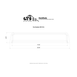 RainBlade RV Window Deflector and Sun Visor (Fits 12-17 inch Wide Window) Smoke