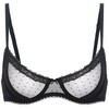 DOBREVA Women's Lace Bra Balconette See Through Underwire Sheer Mesh